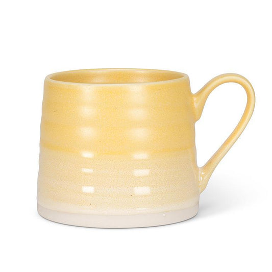 Soft Yellow Ridged Mug