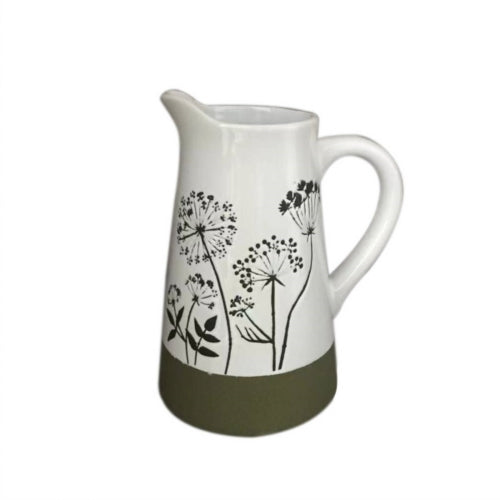 Ceramic Wildflower Pitcher tall