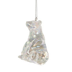 Clear Iridescent Bear Ornament