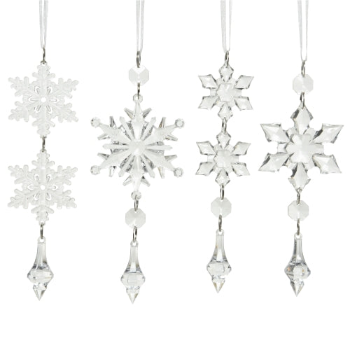 Snowflake Drop Ornaments