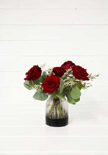 Half Dozen Red Rose Arrangement