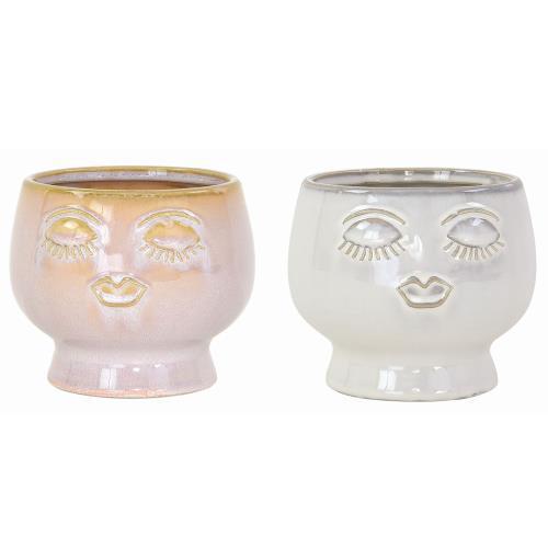 Pink or White Face Pot