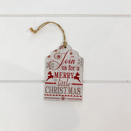 Merry Little Christmas Wood Ornament