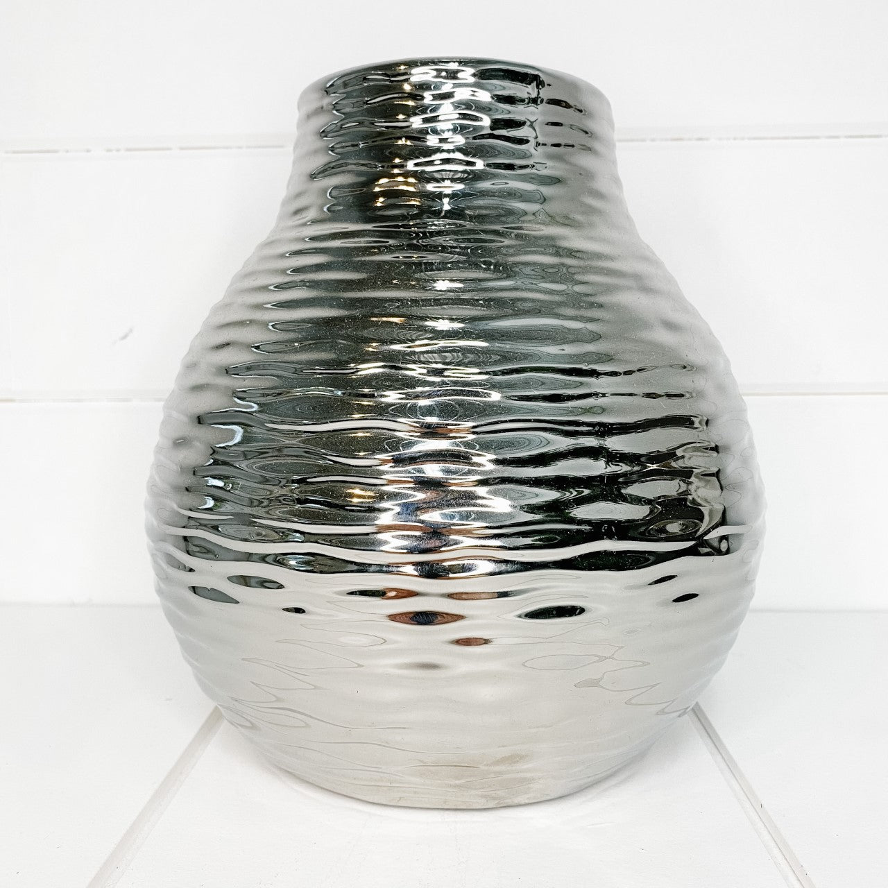 Silver urn vase